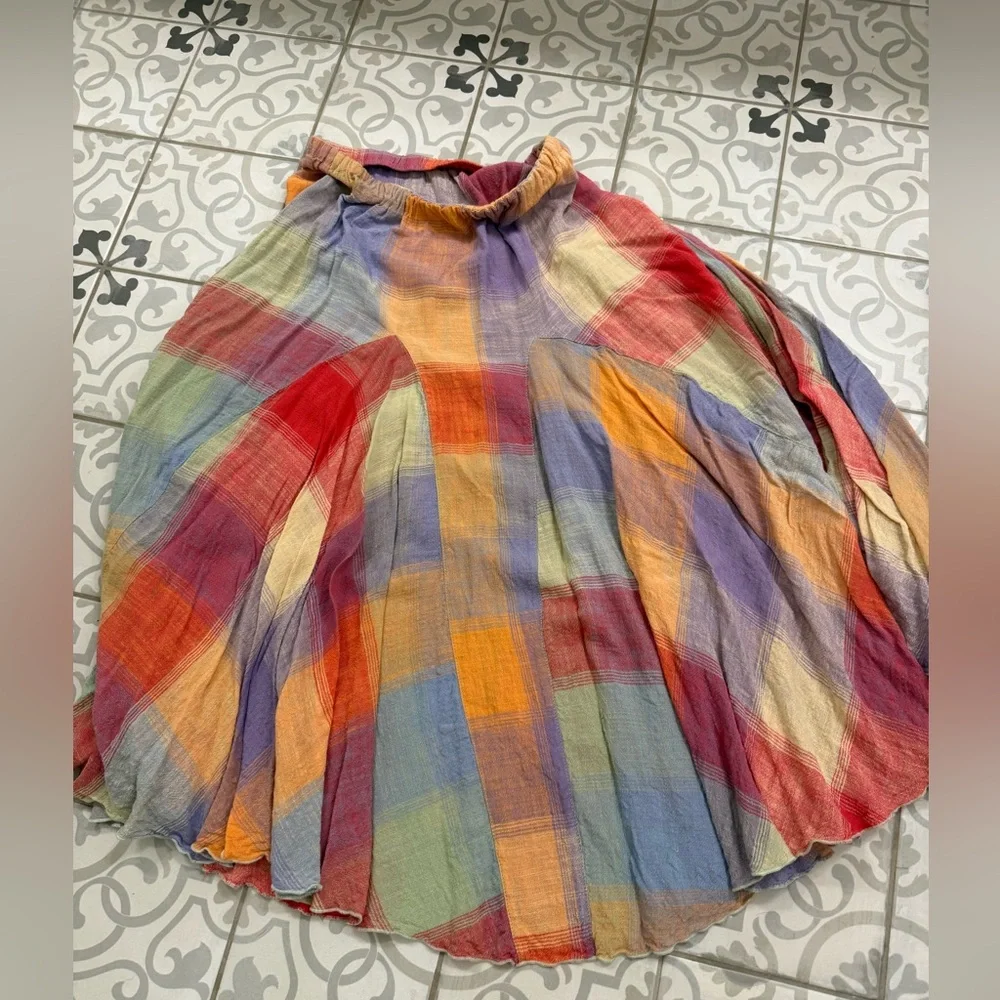 Madras That Linen Maxi Skirt size small - Picture 6 of 8